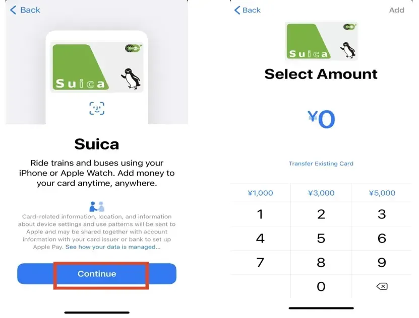 Suica Card Apple Wallet app