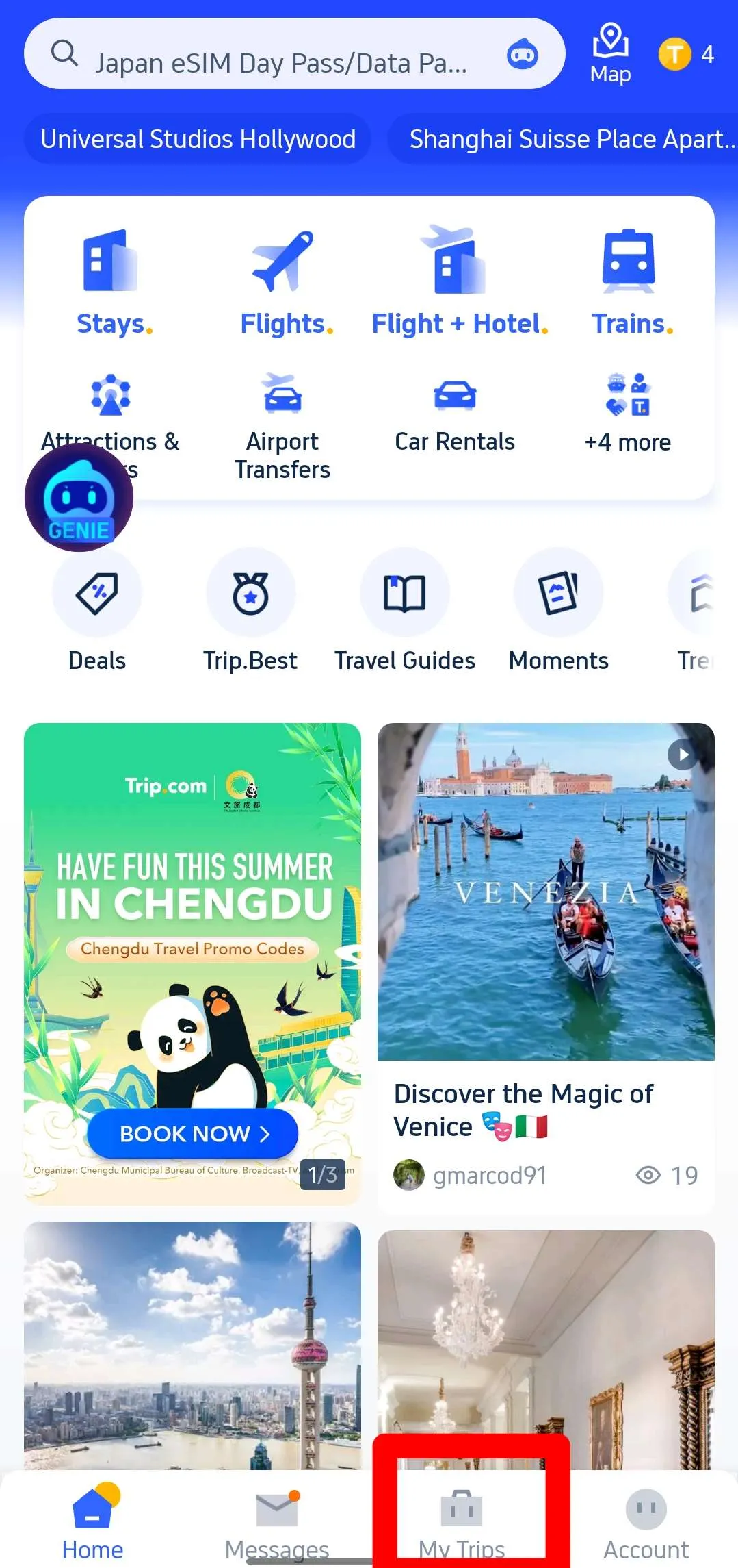 Trip.com Change Flight | Step 1: Find Your Booking on My Trips