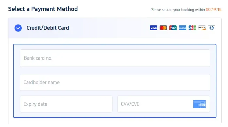 Common Payment Methods on Trip.com