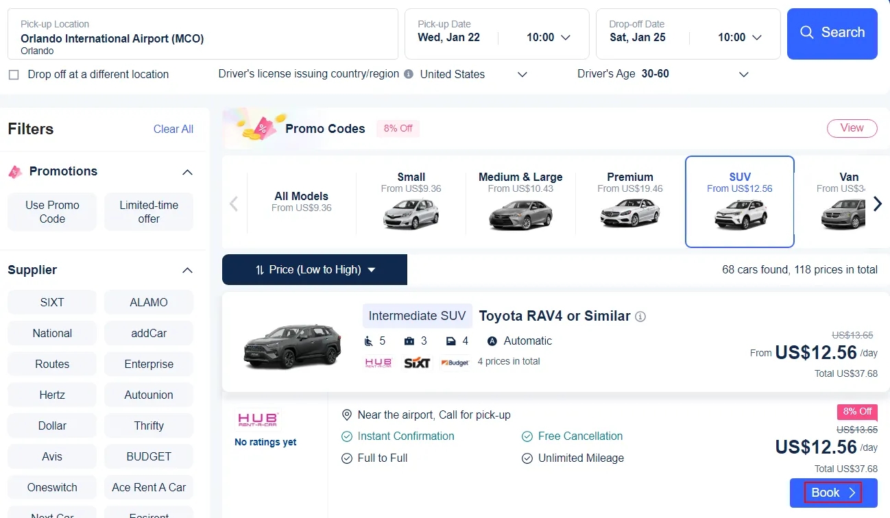 How to Rent a Car on Trip.com