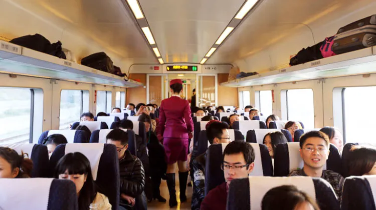 China Speed Train Ticket Seats