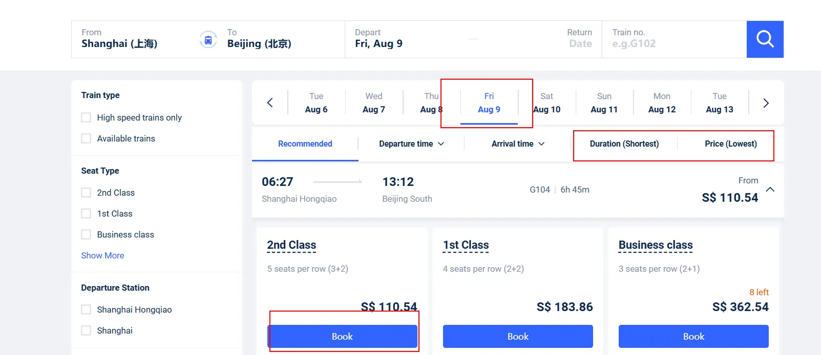 How to Book Shanghai Train Tickets