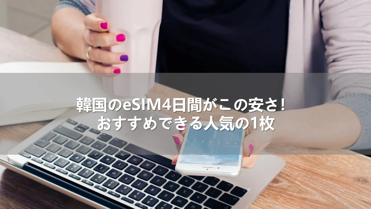 韓国のeSIM4日間がこの安さ！おすすめできる人気の1枚