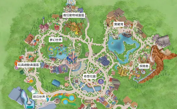 上海迪士尼樂園地圖