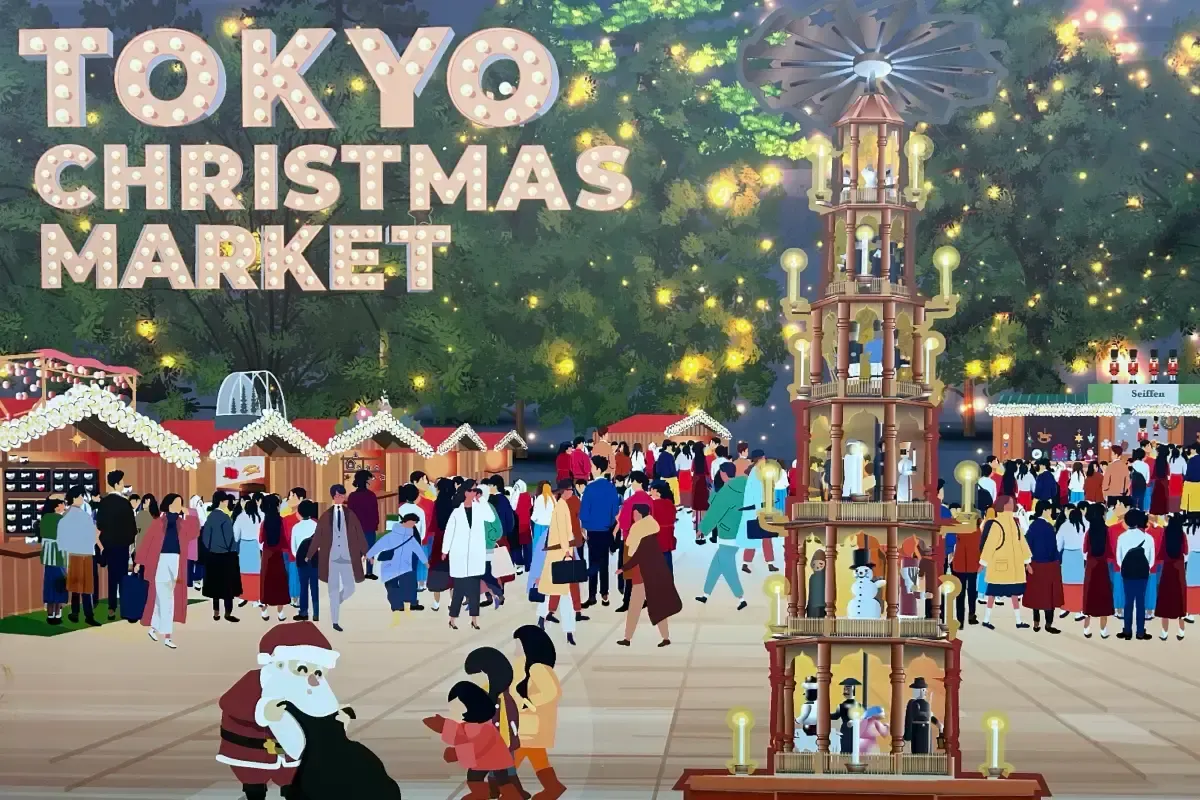 「東京クリスマスマーケット」で家族で乾杯