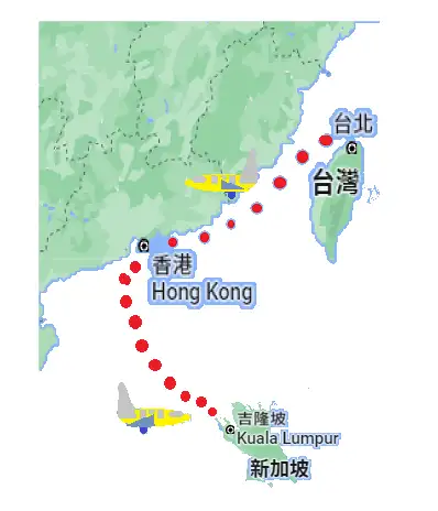 台灣到香港過境適意圖