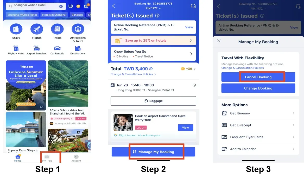 How to Cancel a Flight on Trip.com