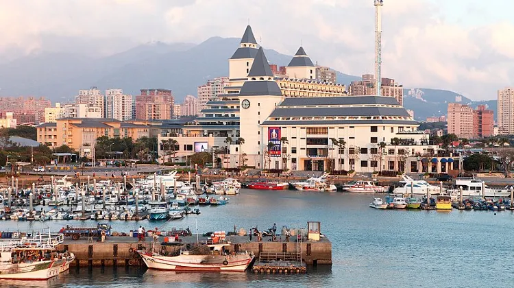 漁人碼頭で夕日鑑賞