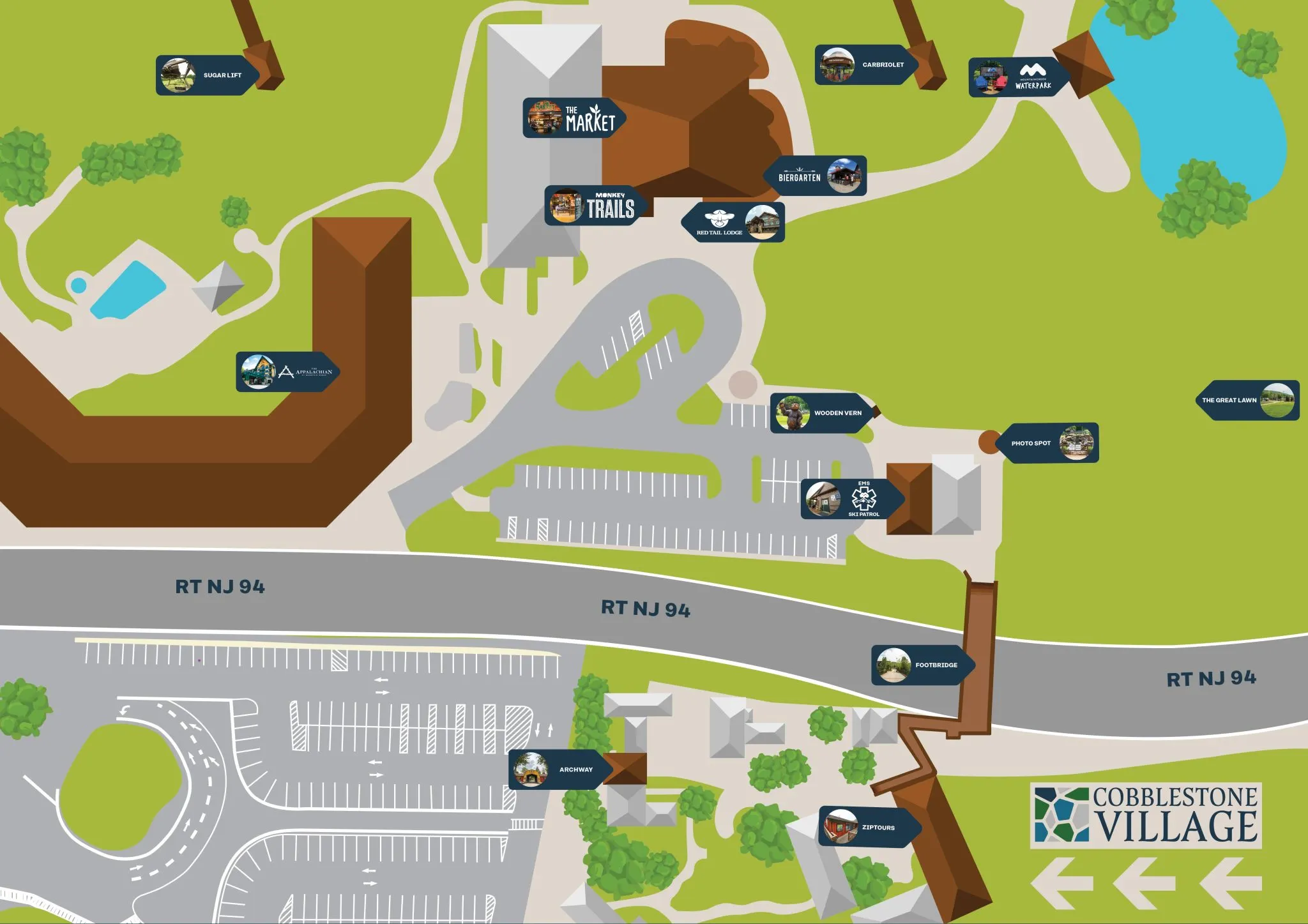 Parking at Mountain Creek Ski Resort