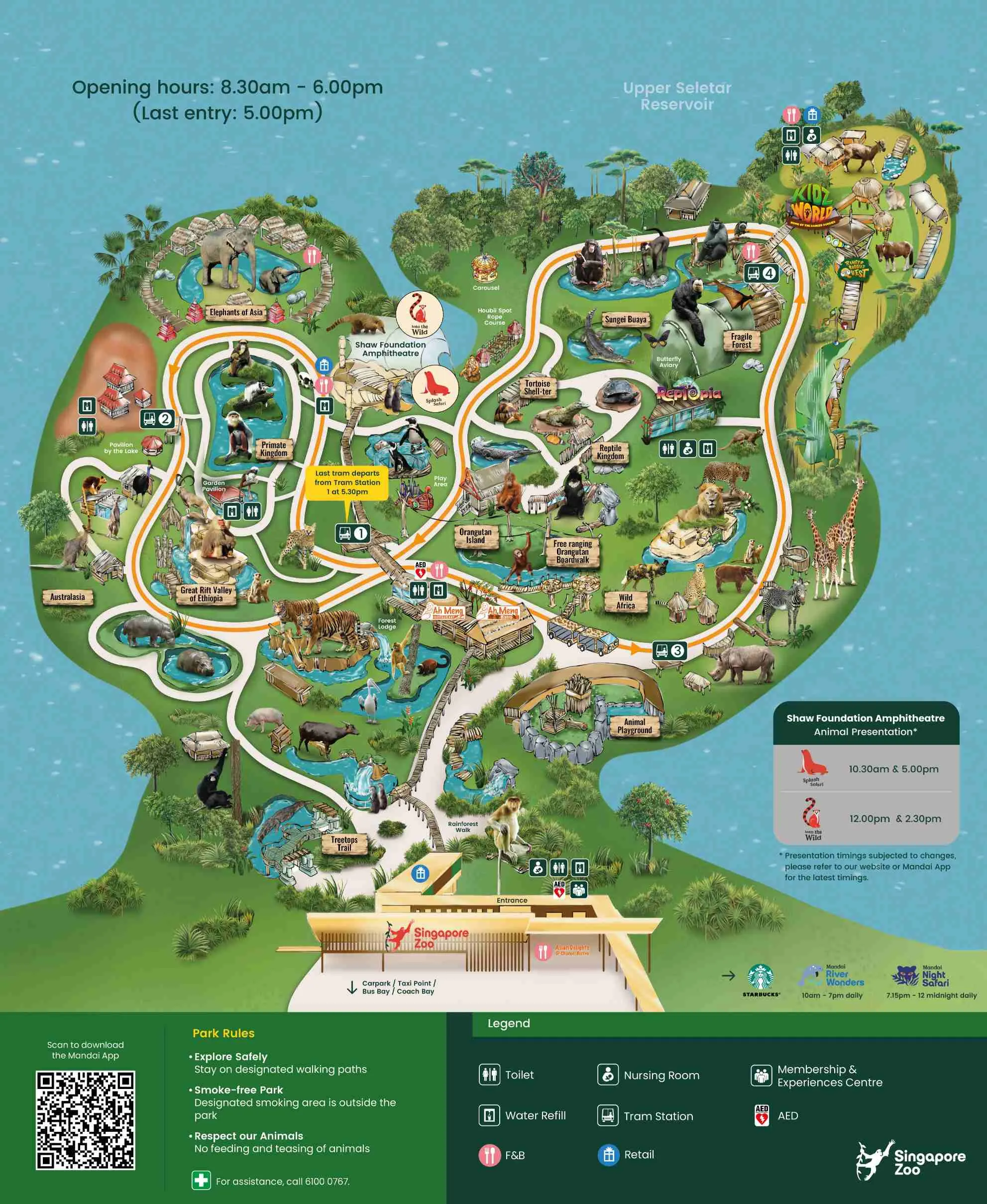Singapore Zoo map