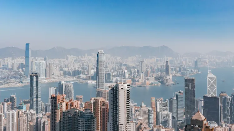 Iconic view of the Hong Kong skyline