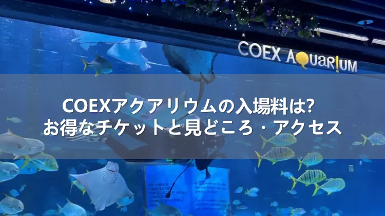 COEXアクアリウムの入場料は？お得なチケットと見どころ・アクセス