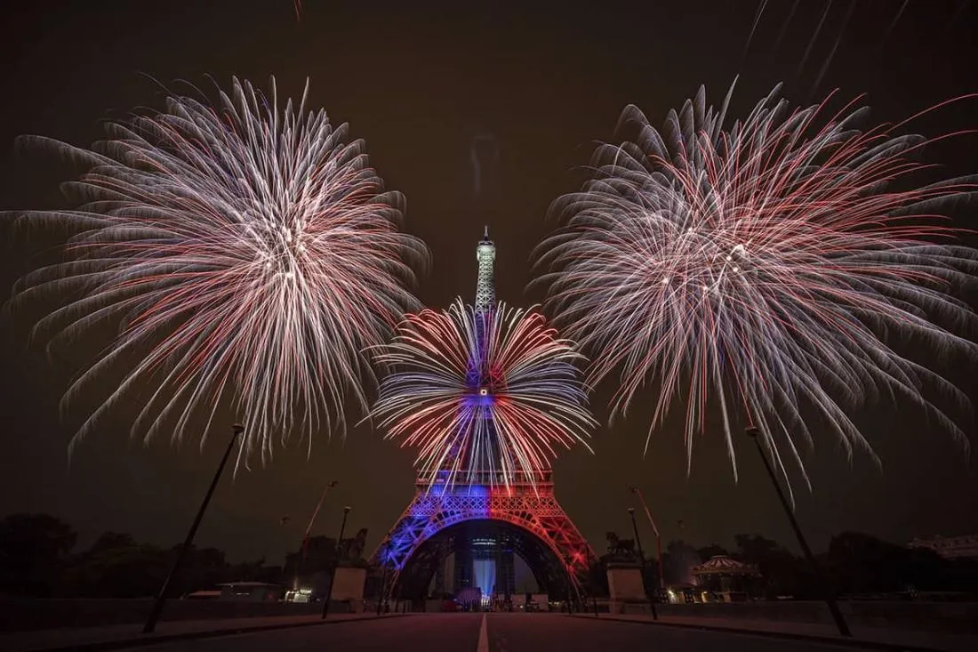 Eiffel Tower firework timing
