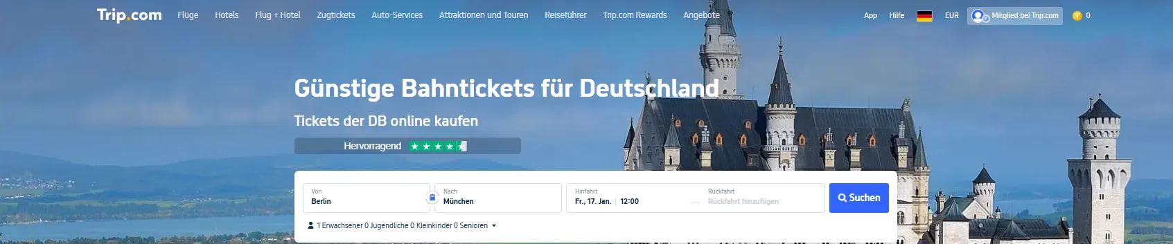 So kaufst du dein Bahnticket bei Trip.com