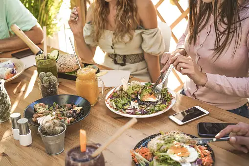People eating brunch