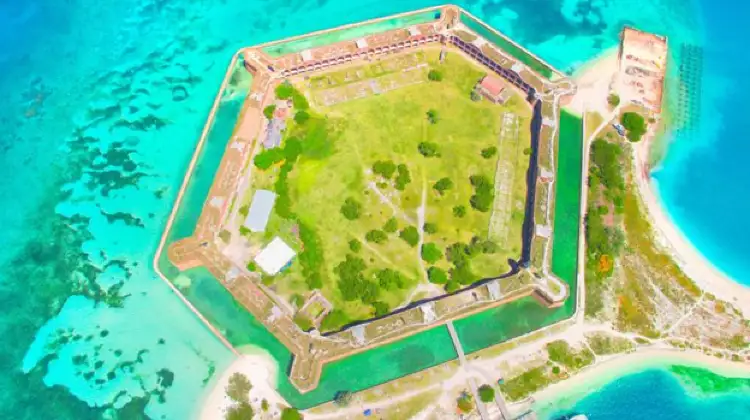 Top-down view of Fort Jefferson
