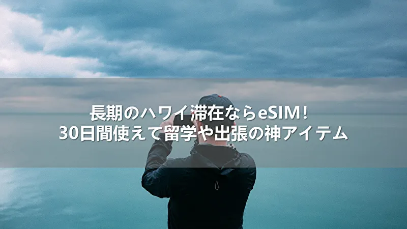 長期のハワイ滞在ならeSIM！30日間使えて留学や出張の神アイテム