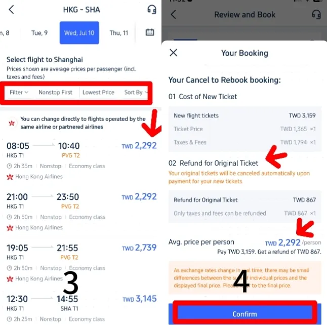 How to Change Flights on Trip.com App