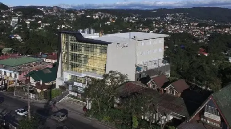 Aerial view of the hotel building at The Podium Boutique Hotel