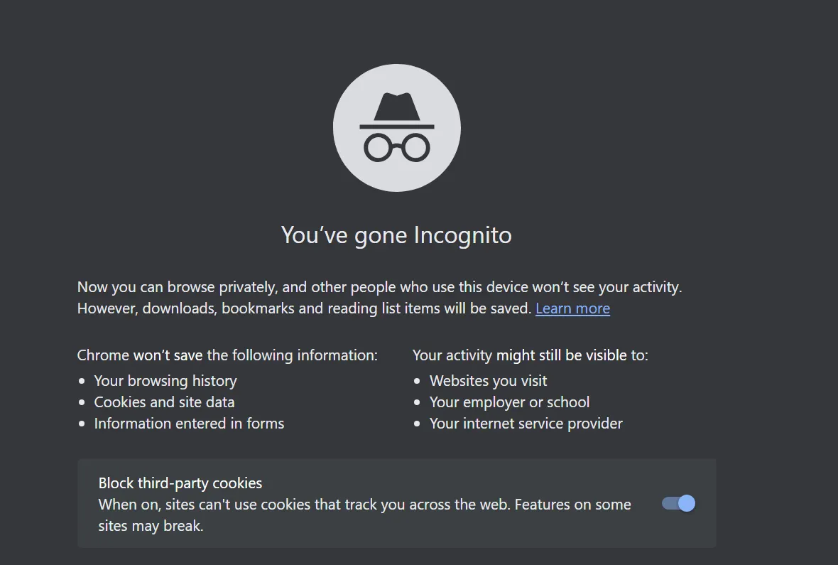 How to Get Cheap Flight Tickets Tip 10: Use Incognito Mode for Discounted Flight Tickets
