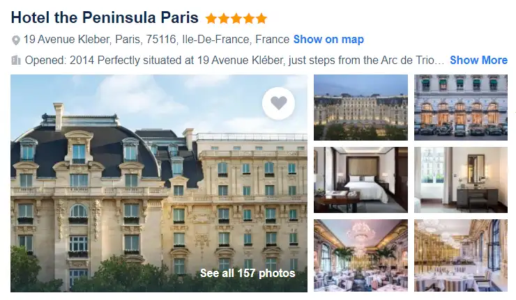 Hotel the Peninsula Paris