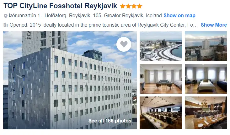 TOP CityLine Fosshotel Reykjavik