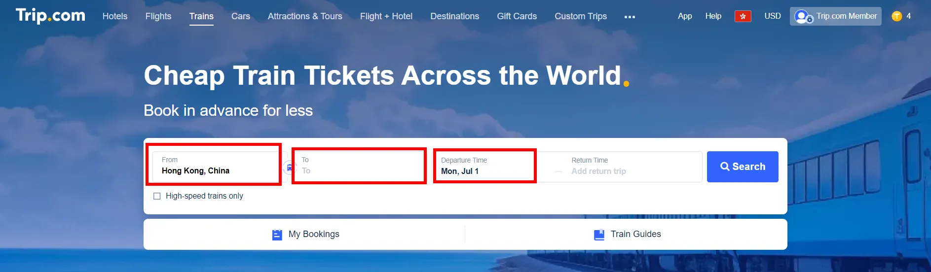 Purchasing Hong Kong Train Tickets
