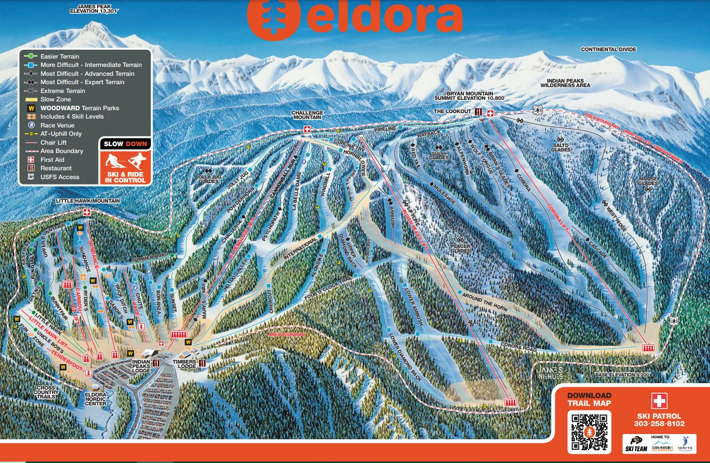 trail map of Eldora Mountain Resort