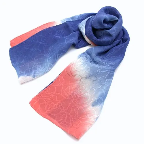 阿波藍 藍染絹スカーフ