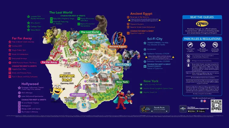 Peta Universal Studios Singapore