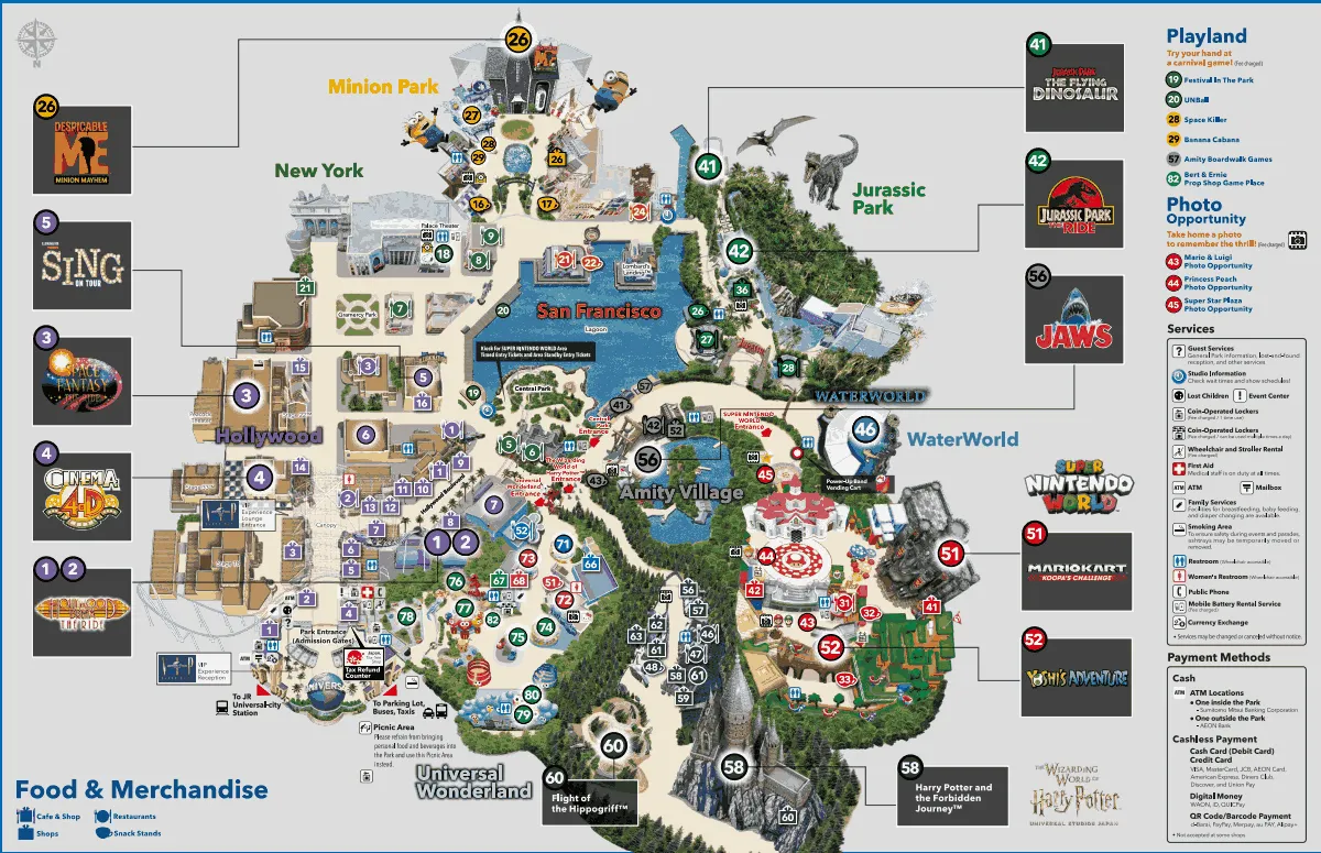 Universal Studios Japan Map