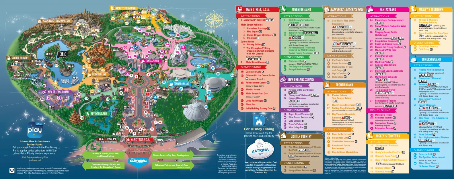 California Disneyland Map