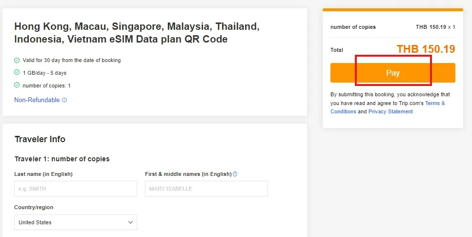 STEP3: Enter the contact info