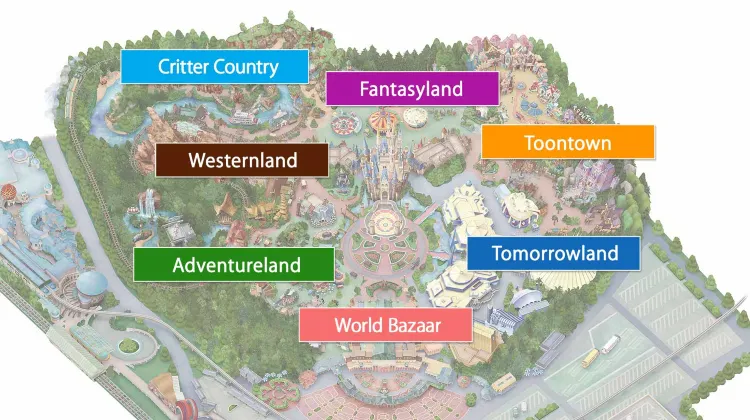 Peta Kawasan Tokyo Disneyland