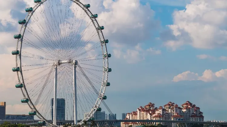 Enjoy panoramic views of Singapore from the top of the Singapore Flyer