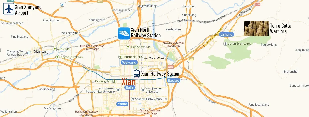 Xian Train Station Map