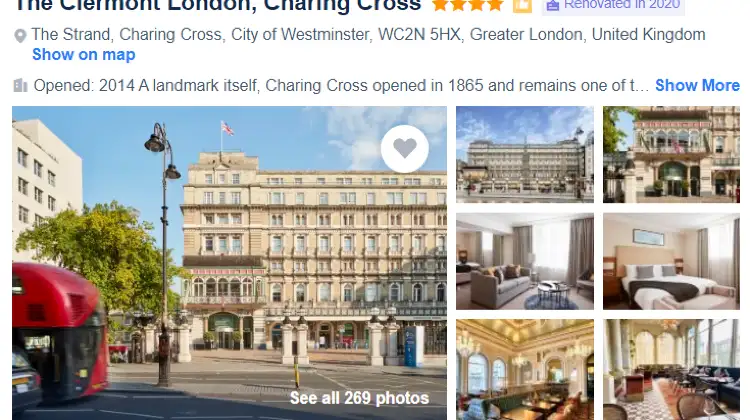 The Clermont London, Charing Cross