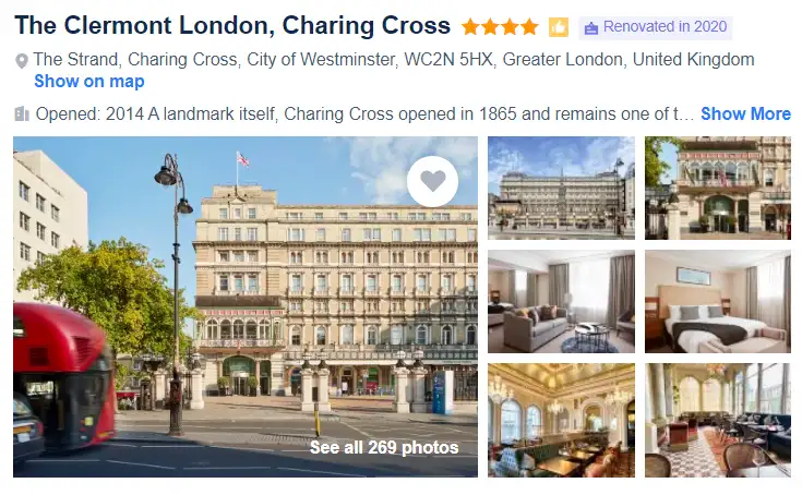 The Clermont London, Charing Cross