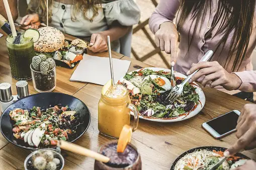 People eating brunch