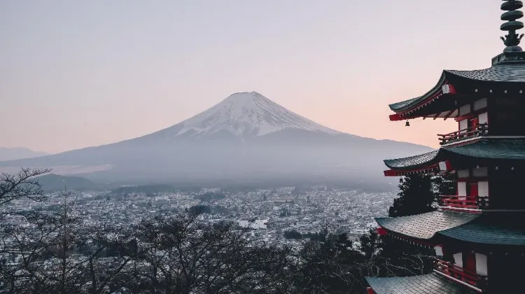 Source: Manuel Cosentino/ unsplash The view of Mount Fuji from Chureito Pagoda