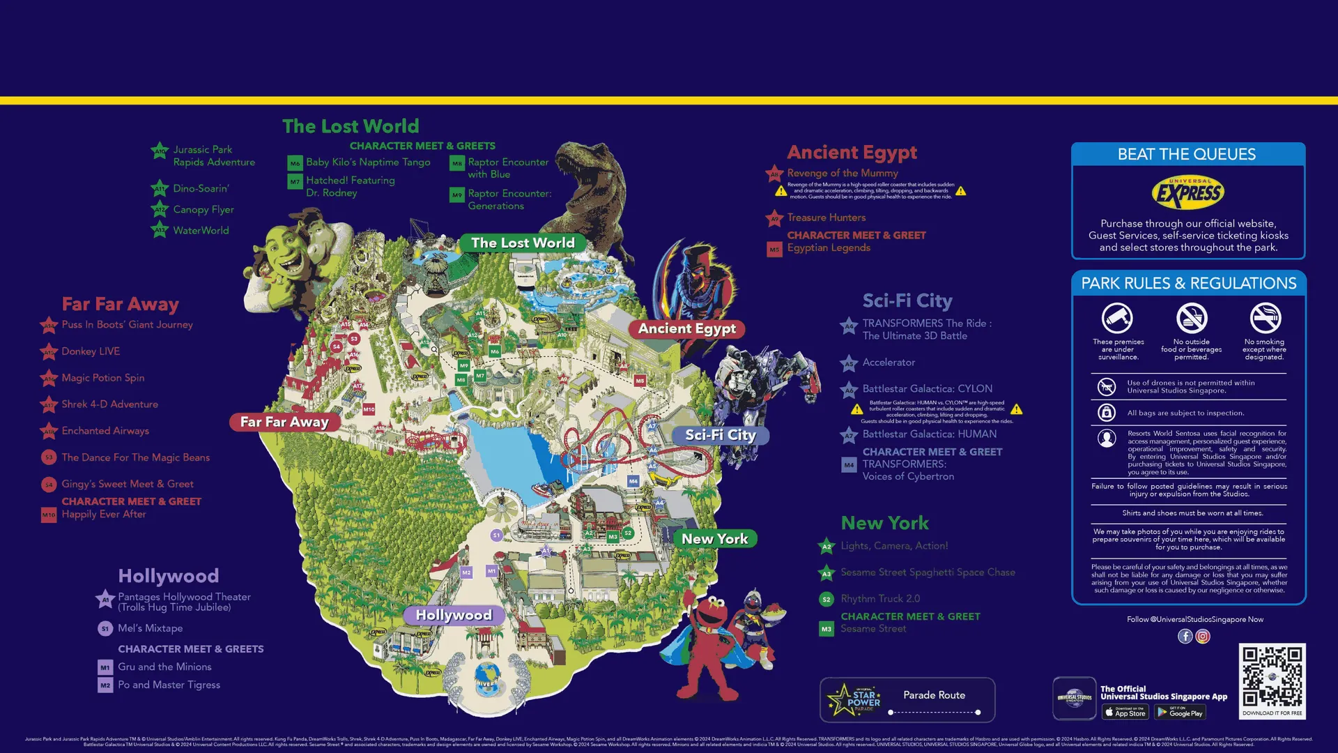 Universal Studios Singapore Map