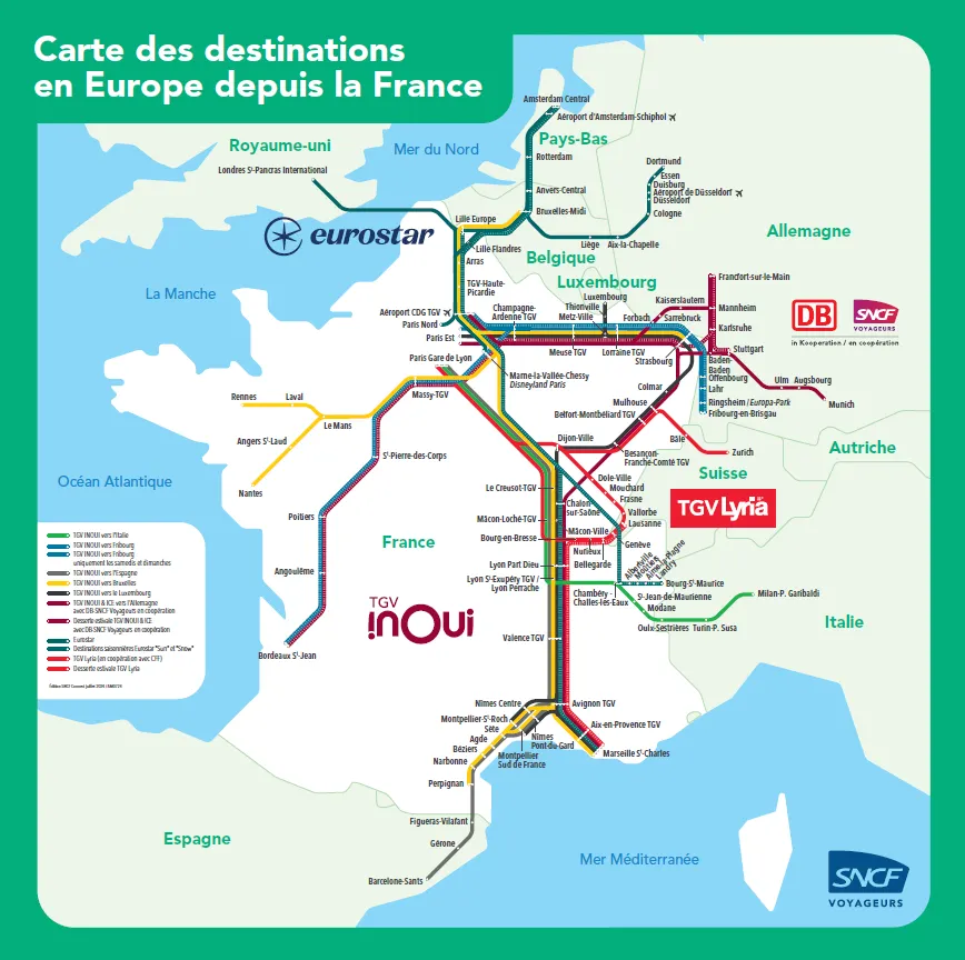 Carte des trains en France