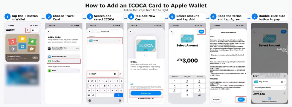 How to Add ICOCA to Apple Wallet