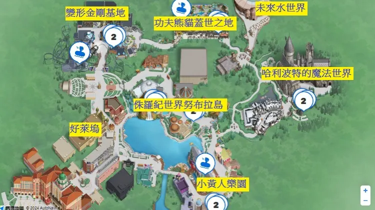 北京環球影城, 地圖