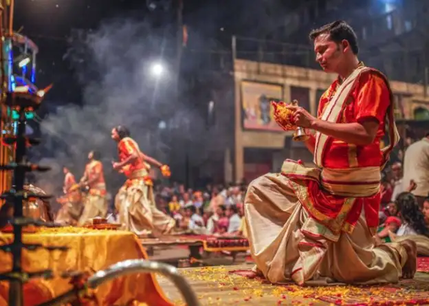 Devotees perform 'Puja'