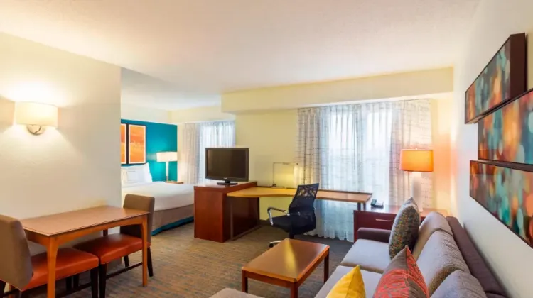 Chic and trendy hotel room at Residence Inn Louisville Northeast