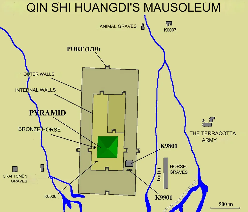 Qin Shi Huang Tomb map