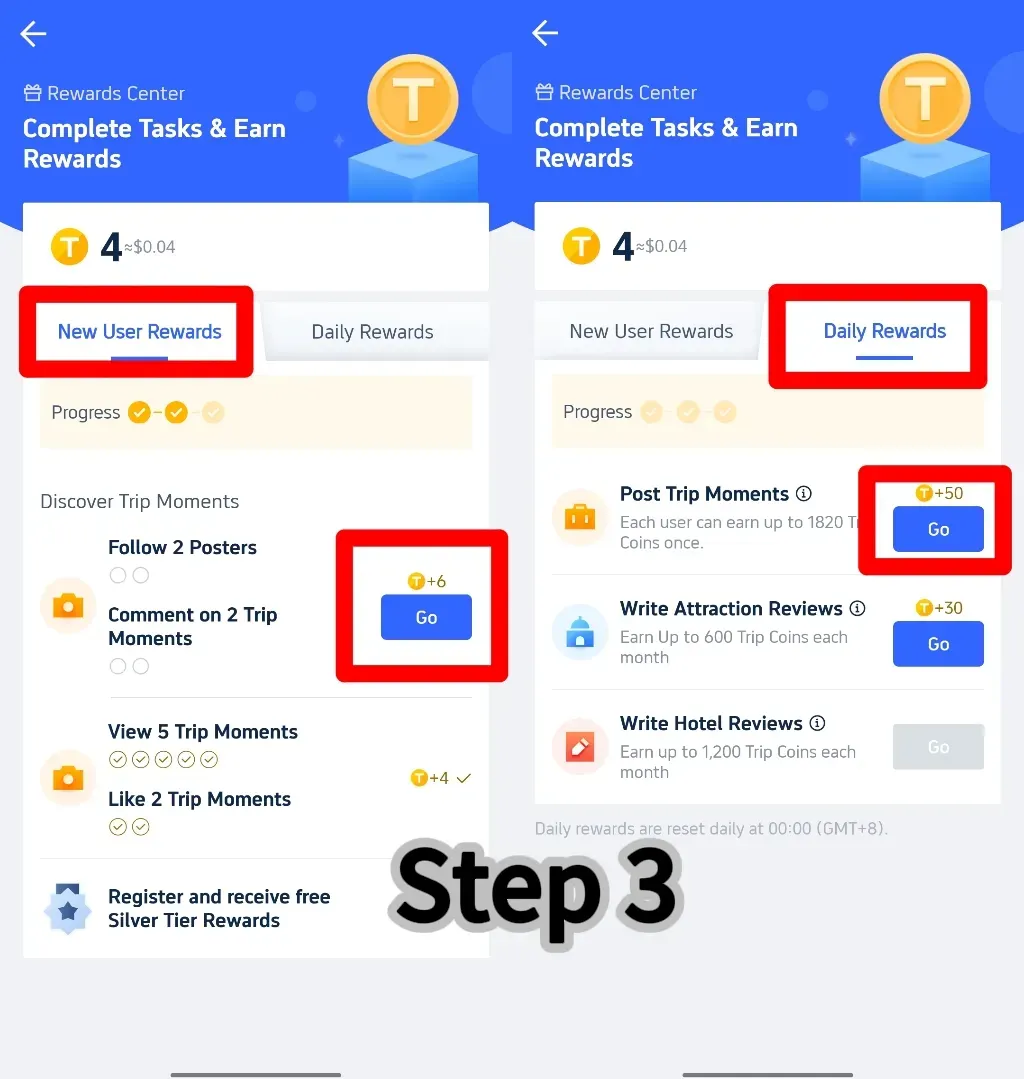 How to Earn Trip Coins on Trip Moments