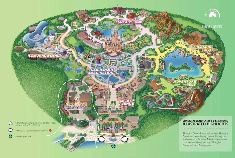 Shanghai Disneyland Map