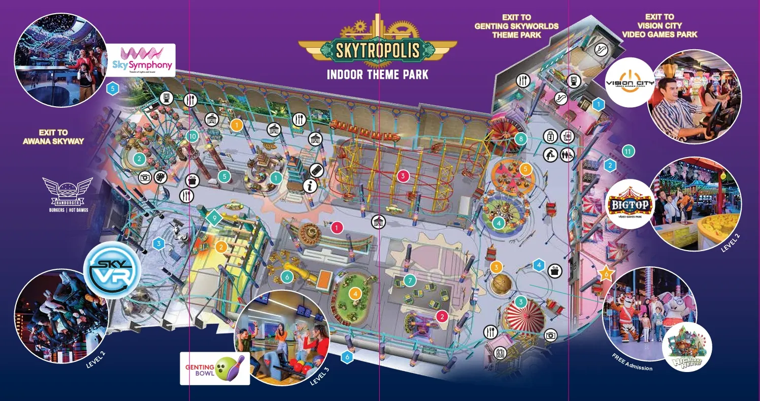 Peta di Skytropolis Indoor Theme Park